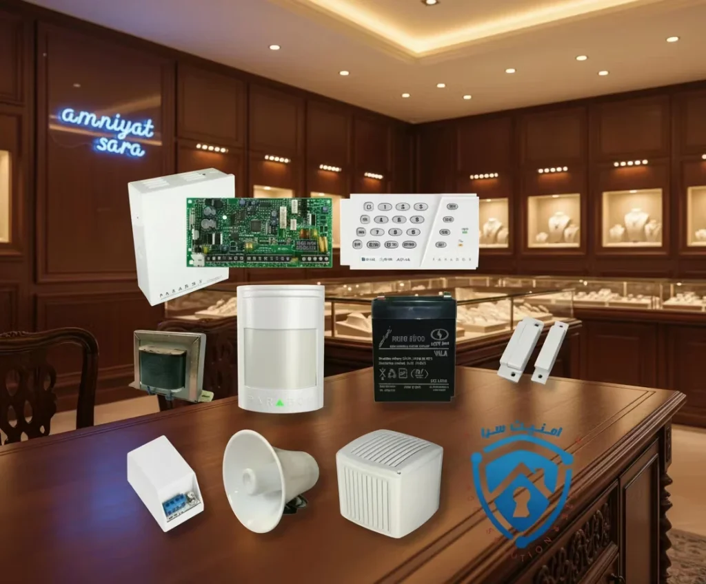 پکیج دزدگیر ارزان منزل و طلافروشی با قابلبیت اتصال به مرکز مها سامانه مه