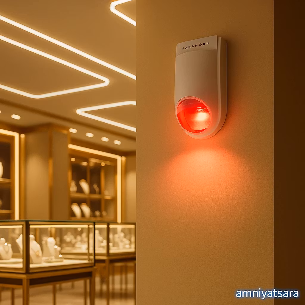 آژیر پاراهورن مدل 501 نصب در طلافروشی مها